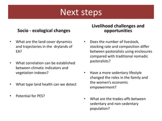 Measuring resilience—Understanding trends in land cover changes and their potential impacts on pastoral communities
