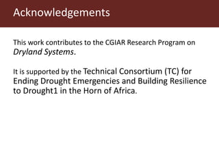 Resilience and sustainable development: Insights from the drylands of eastern Africa
