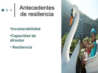 Antecedentes de resiliencia Invulnerabilidad Capacidad de  afrontar Resiliencia 