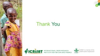 Resilient agricultural households through adaptation of climate smart agriculture practices- By Dr Dakshina Murthy Kadiyala, Innovation Systems for the Drylands, ICRISAT