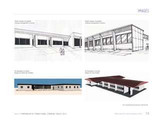IMAGES
Sketch design of possible
modular arrangement of school

Sketch design of possible
modular arrangement of school

3D illustration of school
design for hot/humid climates

3D illustration of school
design for cool climate

All 3-d illustrations and sketches: UNICEF/Iran

U N I C E F C O M P E N D I U M O F T R A N S I T I O N A L L E A R N I N G S PA C E S 2 0 1 3

I R A N / U N I C E F / E A RT H Q UA K E / 2 0 1 0

79

 