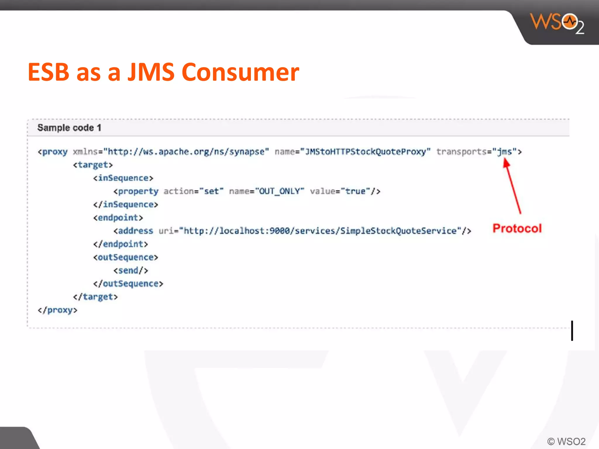 ESB as a JMS Consumer
 