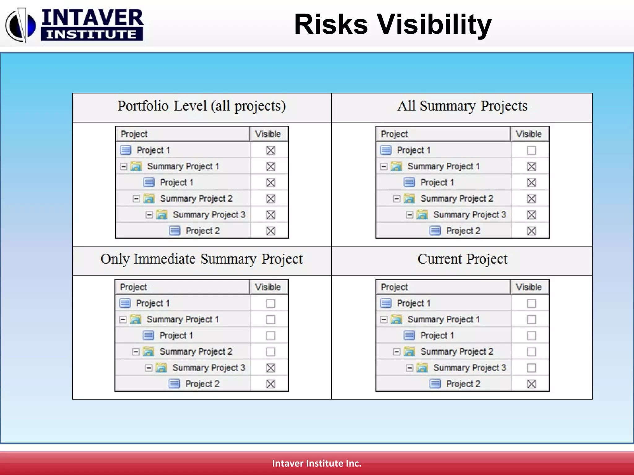 Intaver Institute Inc.
Risks Visibility
 