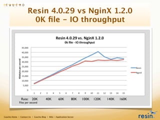 Resin 4.0.29 vs NginX 1.2.0
                        0K ﬁle - IO throughput




Caucho Home | Contact Us | Caucho Blog | Wiki | Application Server
 