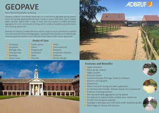 Geopave System Resin surfacing brochure | PDF