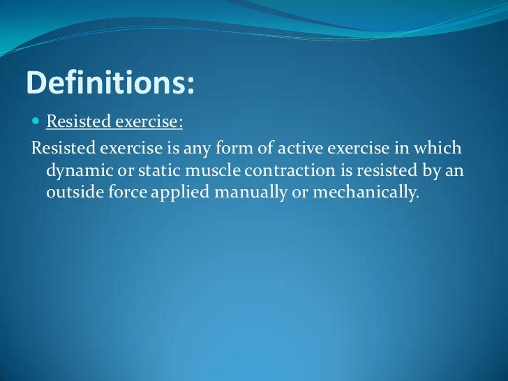 resistance training definition