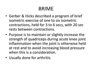 Brief resisted isometric exercise ppt hotsell