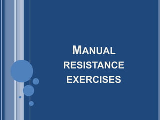 MANUAL
RESISTANCE
EXERCISES
 