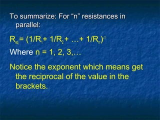 Grade 9, U2-L5 Equivalent Resistance and Complex CCT's | PPT | Consumer ...