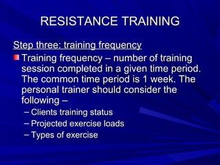 Resistance training PPT