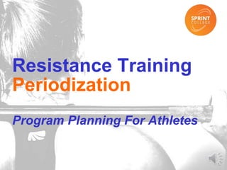 Resistance Training
Periodization
Program Planning For Athletes
 
