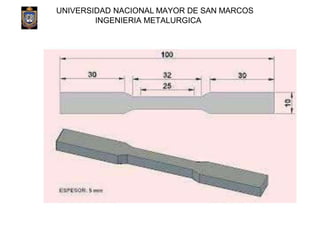 UNIVERSIDAD NACIONAL MAYOR DE SAN MARCOS
INGENIERIA METALURGICA
 