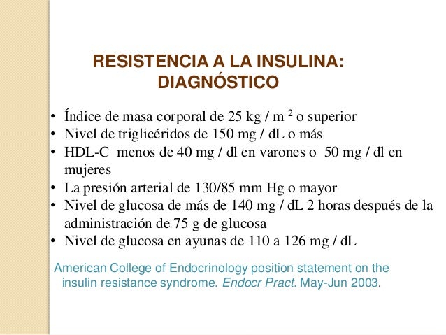 Resistencia a la insulina Resistencia a la insulina