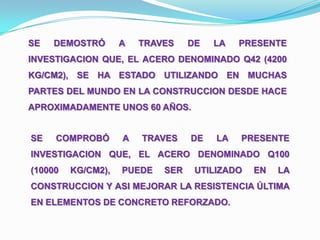 SE LOGRÓ SIMPLIFICAR UNA ECUACION, LA CUAL PERMITE CALCULAR EL VALOR DE LA  ALTURA DEL BLOCK DE ESFUERZOS, QUEDANDO DE LA MANERA SIGUIENTE: K =0.2471.D ; EN DONDE EL VALOR DE 0.2471 ES UNA CONSTANTE, Y LA VARIABLE “D”, ES EL VALOR DEL PERANTE EFECTIVO EN CM.EL VALOR ANTERIOR, ES DECIR, LA ALTURA DEL BLOCK DE ESFUERZOS EN CM, SE REQUIERE PARA CALCULAR EL VALOR DEL MOMENTO ÚLTIMO RESISTENTE, COMO SE INDICA A CONTINUACION: ØMr = Ø[T o C (D – 0.5 Ƙ)] , EN DONDE T = As.Fy Y C = 0.85F´c.K.B