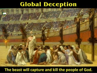 There will also be another beast, with a religious function
        who will also have worldwide authority
 