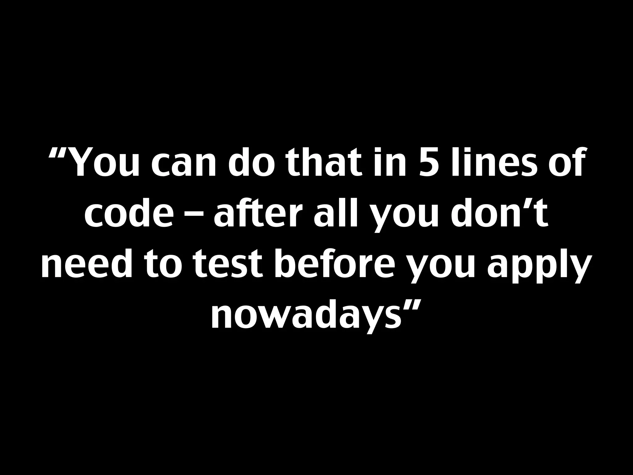 Resisting The Feature Creature