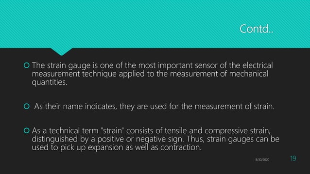 Resistive transducers and Strain Gauge | PPTX | Physics | Science