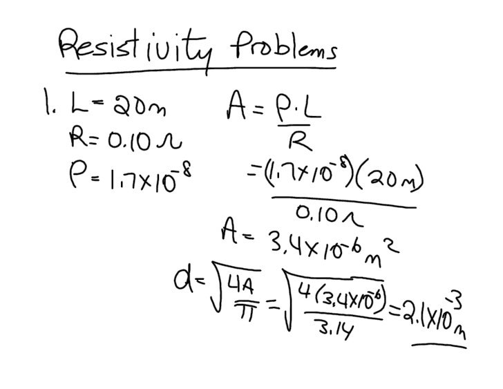 Resistivity Problems