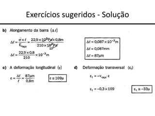 Exercícios sugeridos - Solução
 