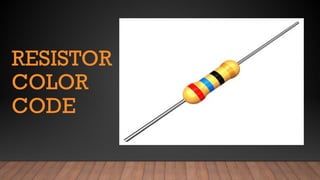 RESISTOR
COLOR
CODE
 