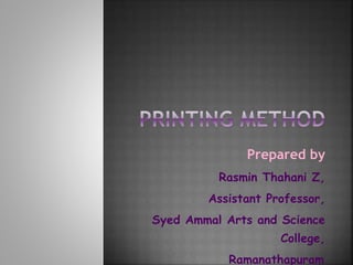 Prepared by
Rasmin Thahani Z,
Assistant Professor,
Syed Ammal Arts and Science
College,
Ramanathapuram.
 