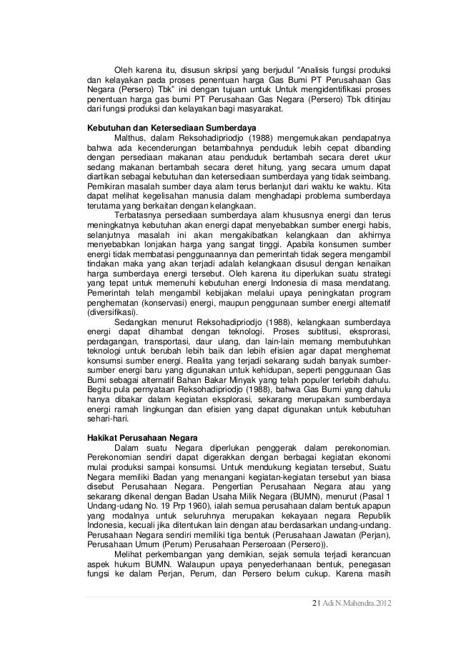 Analisis Fungsi Produksi Dan Kelayakan Bagi Masyarakat Pada Proses Pe