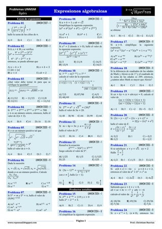 01 Expresiones algebraicas | PDF