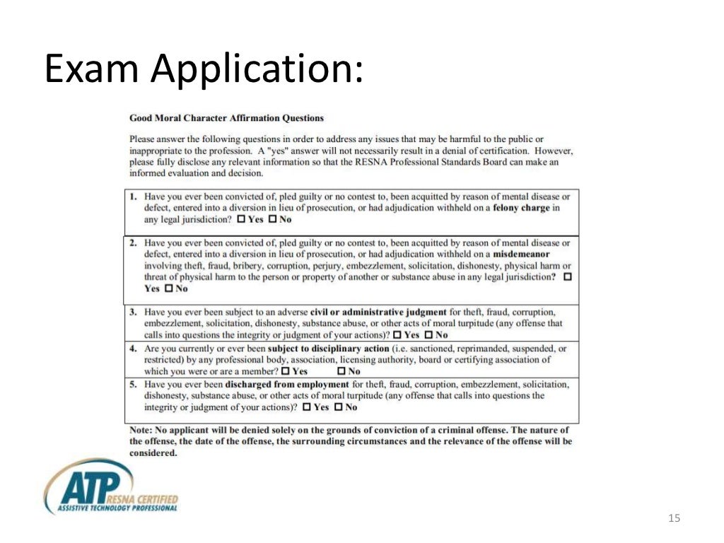 RESNA ATP Certification Information RESNA ATP Certification Information