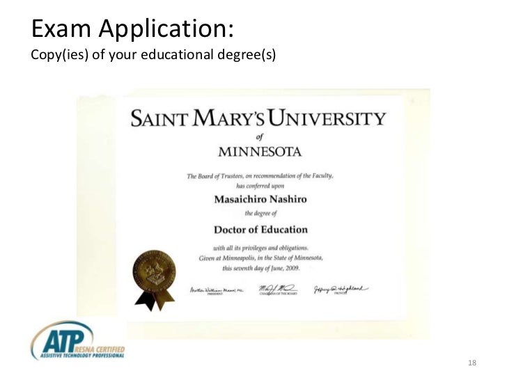 RESNA ATP Certification Information RESNA ATP Certification Information