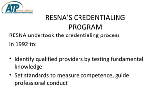 Resna atp certification | PPT