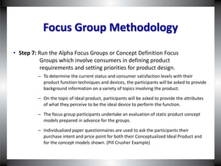 Two Way Focus Group Example Focus Groups and Surveys in New Product Development | PPTX