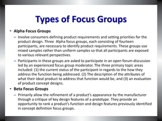 Focus Groups and Surveys in New Product Development | PPTX
