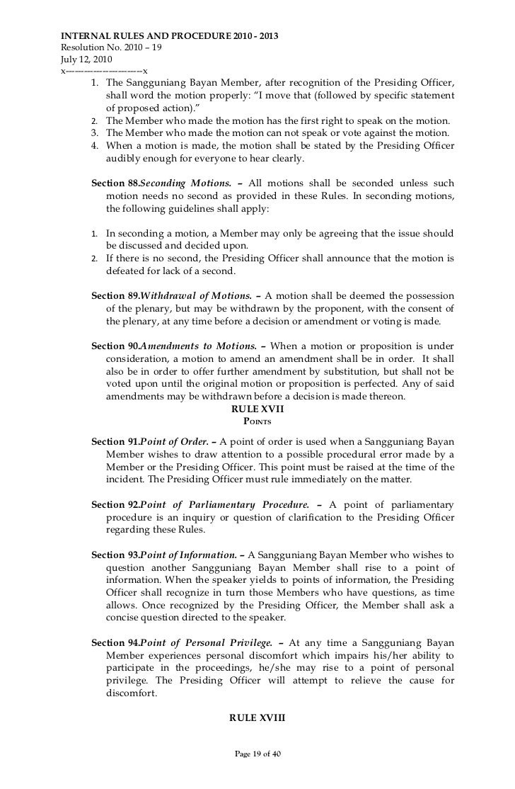 reso 2010 19 2010 2013 irp minutes rules of order minutes