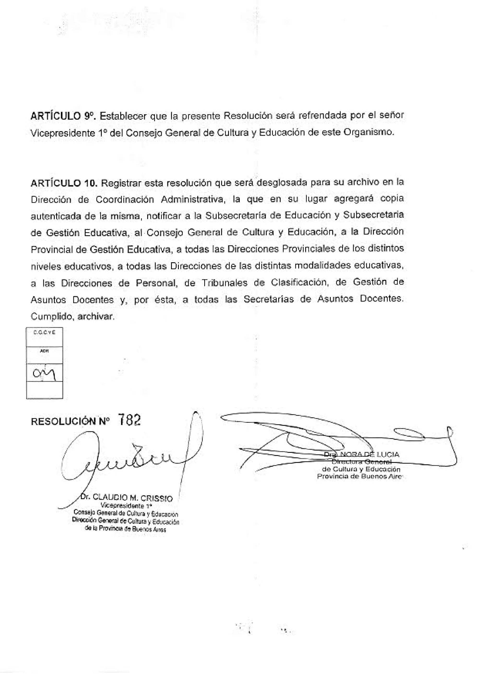 Resolución 782