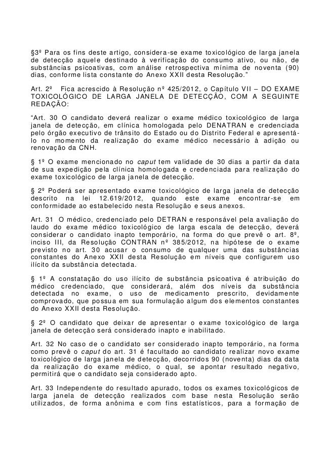Exame para cnh