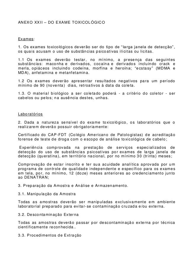 Exame para cnh