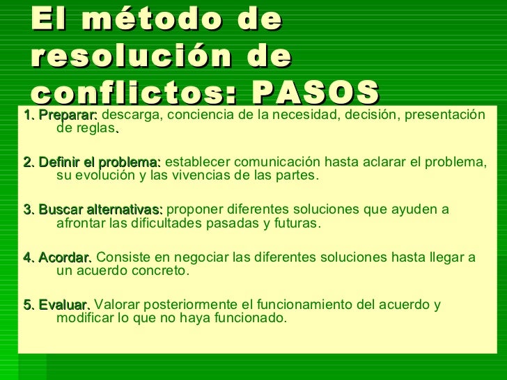 Resolución de Conflictos