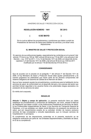 Resolución 1441 de 2013 (1)