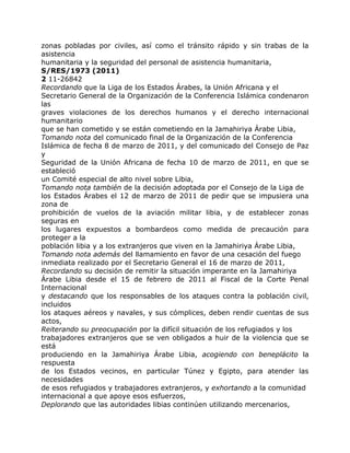 Resolución 1973 del CS sobre Libya