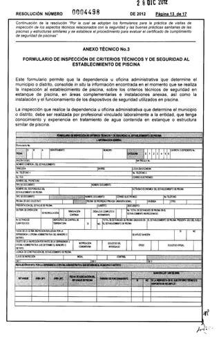Resolución 4498 de 2012 adopción formularios piscinas