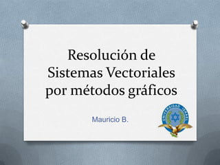 Resolución de
Sistemas Vectoriales
por métodos gráficos
       Mauricio B.
 