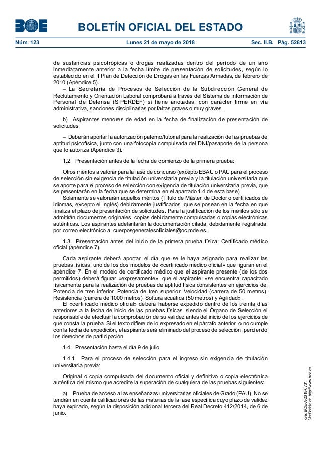 Resolucion 452 38117 2018 Boe A 2018 6731 Oficiales Ejercito