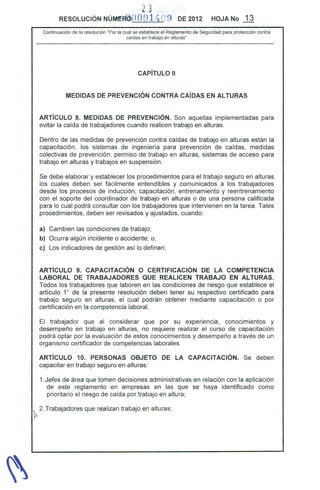 Resolucion 1409 de 2012