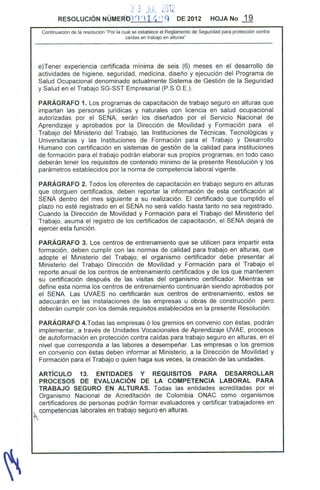 Resolucion 1409 de 2012