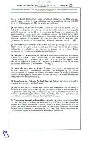 Resolucion 1409 de 2012