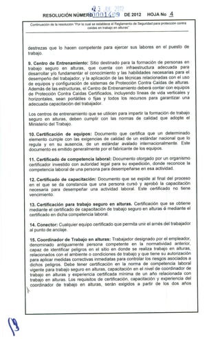 Resolucion 1409 de 2012