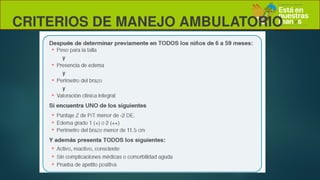 CRITERIOS DE MANEJO AMBULATORIO
 