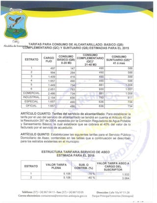 Resolucion 23 tarifas 2015