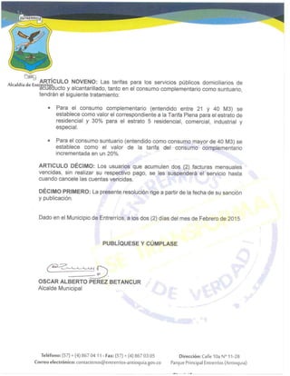 Resolucion 23 tarifas 2015