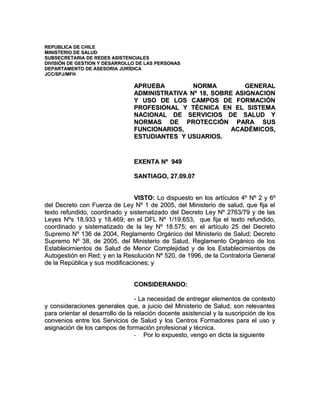 Marco legal convenio Docente-Asistencial